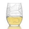 Well Told Engraved New Orleans Louisiana Map Stemless Wine Glass,