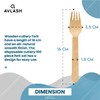 Avlash ® - Pack of 100 Wooden Disposable Fork -Biodegradable