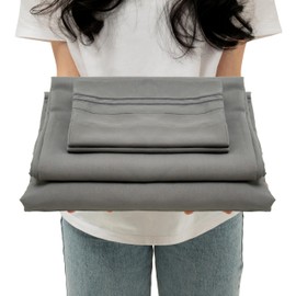 KTLT Queen Sheet Set - 4 Piece Bedding Sheets & Pillowcases - Hotel Luxury Bed Sheets, Extra Soft Bed Sheets - 15" Deep Pocket Sheets - Brushed Microfiber Sheets - (Gray, Queen)