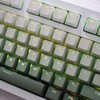 123 Keys Shine Through Keycaps Doubleshot PBT Gradient Green Keycaps