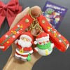 Character Santa 3D Figure Christmas Snowman Tree Keychain lf1308 Free Size/Option NO.5 10ea