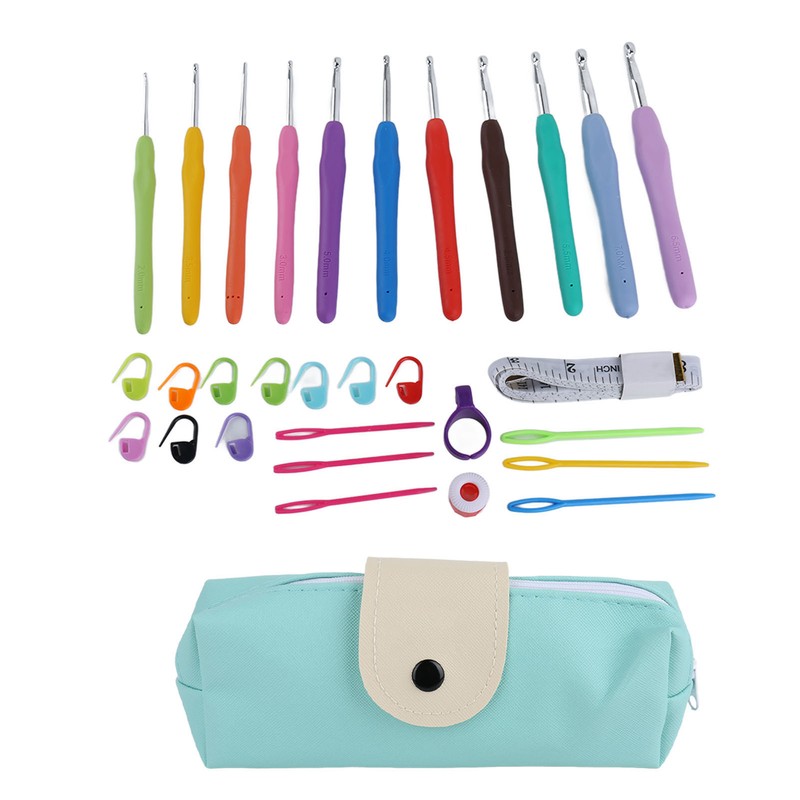 31 Piece Crochet Hooks Set Professional Ergonomic Crochet Hooks with