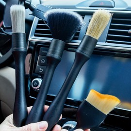DILUSILK Car Detailing Brush Set, Car Interior Detailing Brushes Auto Ultra-Soft Detail Cleaning Brush Dust Removal Brushes Tool for Interior/Exterior Automotive Trim Wheel Rim Engine （ 5 PCS）