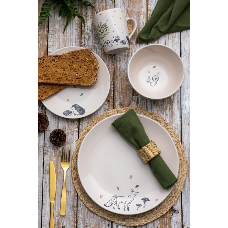 Price & Kensington Woodland Set of 4 Mugs 330ml