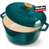 MUELLER HOME 4.5 QT Enameled Cast Iron Dutch Oven, Heavy-Duty