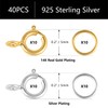 925 Sterling Silver Clasps for Jewellery Making, 40PCS Gold and