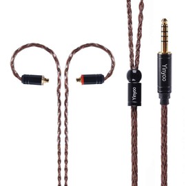 8 Core MMCX Balanced Cable 4.4mm Silver Plated Copper Upgrade Headphones Cable,Yinyoo MMCX Upgrade Cable for Shure SE215 SE535 UE900 LZ A4 A5(4.4mm Audio Jack, MMCX Connector)