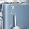 Stainless Steel Ice Scoop for Freezer with Magnetic Holder, Compatible