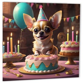 Chihuahua Birthday Card 147 x 147mm