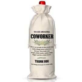 EUFJDKSL Thank You Gifts Wine Bag-Employee Appreciation Gifts for Coworkers Staff Social Worker, Retirement Wine Bag for Retired Teacher Nurse Mentor