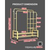 YLGJ& TIDY Expanded Capacity Clothes Rack, Clothing Racks for Hanging