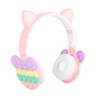 Bluetooth Cat Ear Headphones Fashionable Light Up Wireless Headset for
