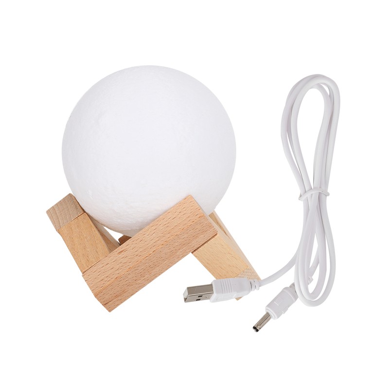 Moon Table Light 3D Printing Night Lamps Charging Bedroom for