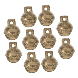 BUGUUYO 10pcs Vintage Copper Pet Collar Bells Antique DIY for Cats and Dogs Durable Feng Shui Crafts Ornaments for Christmas and Craft Projects