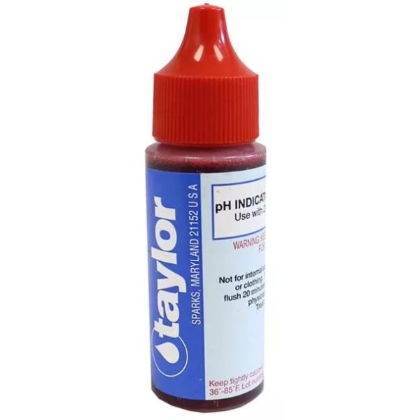 Taylor Pool Spa Water Test Kit pH Indicator Solution Phenol