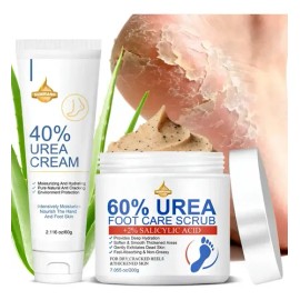 Set Crema Y Exfoliante Para Pies Con Urea 40% Y 60%