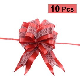 HEALLILY Pack of 10 bow ribbon pull bows gift wrapping ribbon bow for wedding birthday