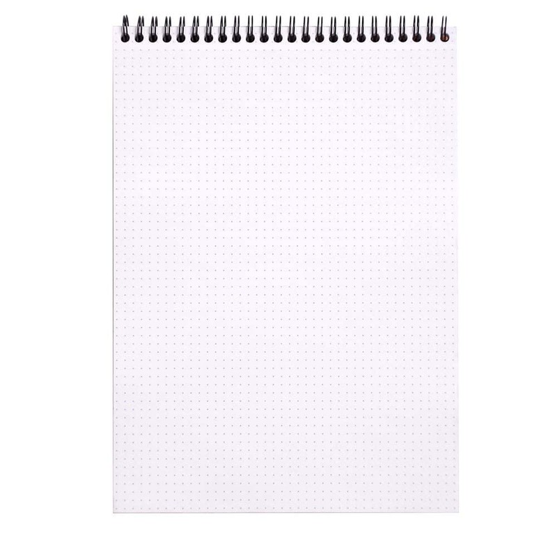 Rhodia Wirebound Notepad, A4, Dot - Black (185039C)