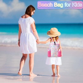 RHCPFOVR Drawstring Backpack for Kids - Swim Bags for Girls Beach Swimming Pool Lightweight Draw String Bags Waterproof Sports Gym Bag With Two Water Bottle Holder