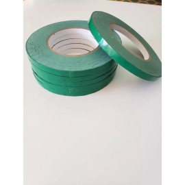 MNS 12 Rolls 3/8" x 180 Yd Produce Poly Bag Sealing Tape 2.4 Mil  Green