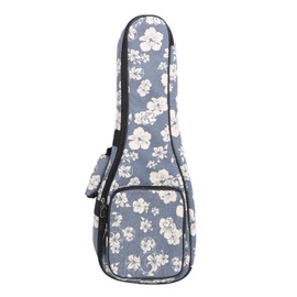 Ukulele Case Backpack Hawaiian Hibiscus Flower Pattern Thickened Ukulele Padded Bag 23 Inch