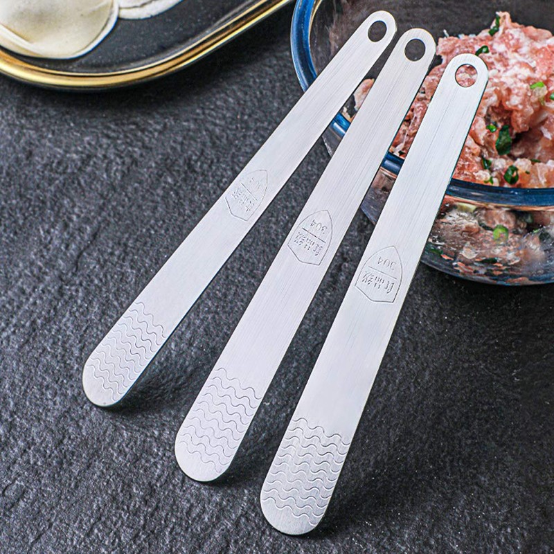 2Pcs Stainless Steel Dumpling Stuffing Spoon Wonton Stuffing Filling Mixing