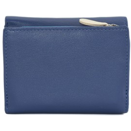 Mala Leather Suri Collection Small Ladies Leather Purse RFID Blocking 3611_92 Blue