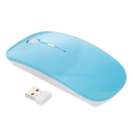 Operitacx 2.4G Ergonomic Flat Wireless Mouse with USB Nano Receiver Dpi Levels for Laptop Compact Design Saving Sleep Mode