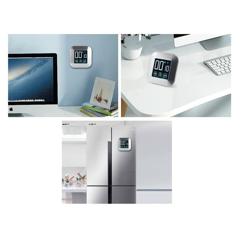 WANGCL Large LCD Digital Magnetic Kitchen Timer Digital with Touch