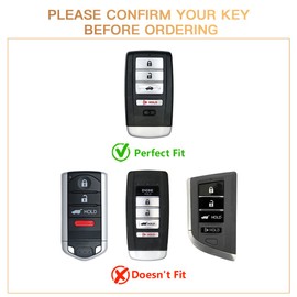 1797 for Acura Key Fob Cover MDX TLX ILX RLX NSX Accessories Bling Keychain Car Remote Case Shell 4 Button White Gold TPU Girly Cute