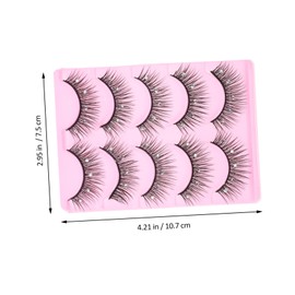 Healvian 10 Pairs Dense Cross Fiber False Eyelashes with Diamonds Makeup Thick and Long Reusable Eye Lashes for Women Party Extension