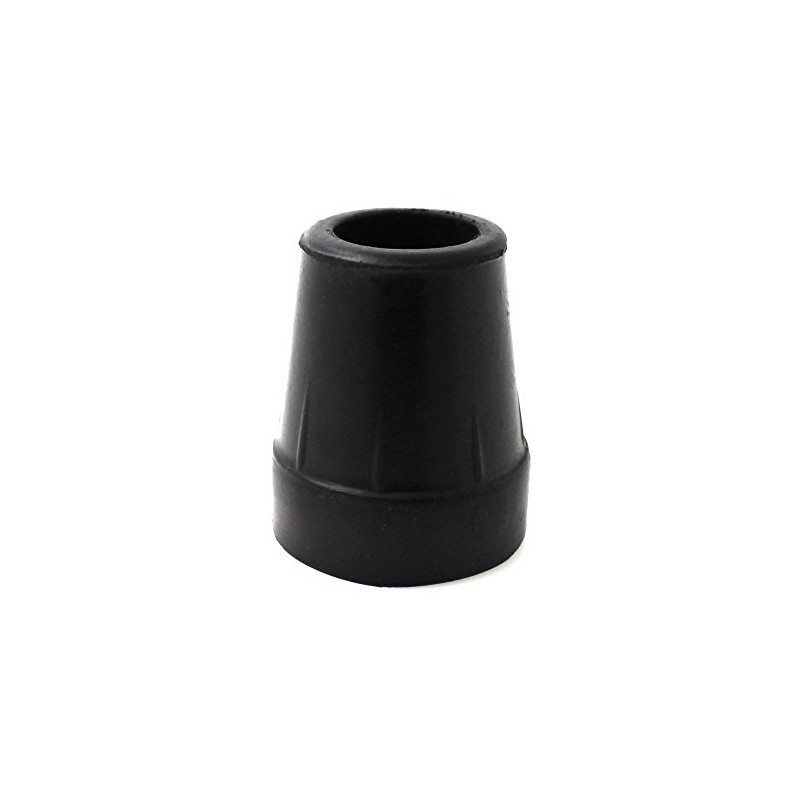 QTY 4x: 19mm 3/4" BLACK RUBBER FERRULES FOR WALKING STICKS