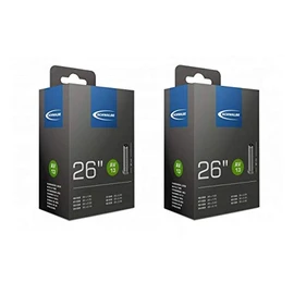 2 x Schwalbe 26" Mountain Bike Inner Tubes 26x1.5 With Schrader / Car Valves
