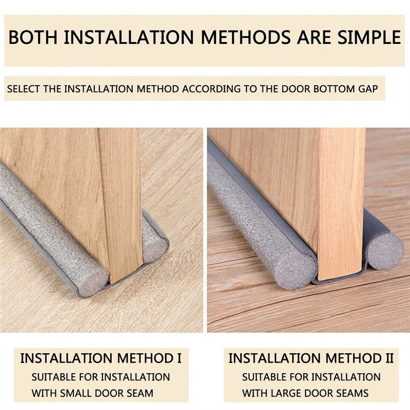 36-Inch Adjustable Door Draft Stopper & Breeze Blocker – Soft