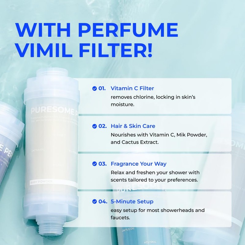 BODYLUV Puresome Perfume Vimil Shower Filter - Removes Chlorine &
