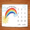 LYLYCTY Baby Monthly Milestone Blanket Wreath and Frame, Rainbow Sun