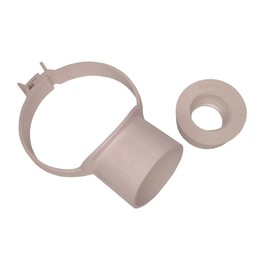 Floplast Soil Pipe White Strap Boss with 43mm Solvent Boss Adapter