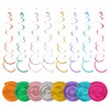 Pack of 48 Hanging Spirals Grlande Streamers, Foil Swirl Ceiling