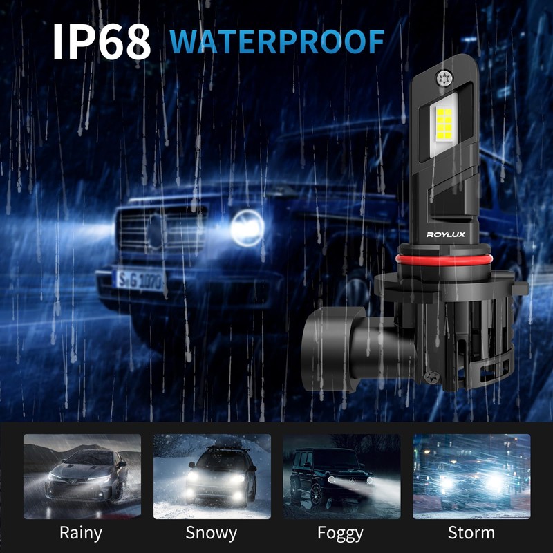 ROYLUX 9005 H11 Fog Light Bulbs, HB3 High Beam H9