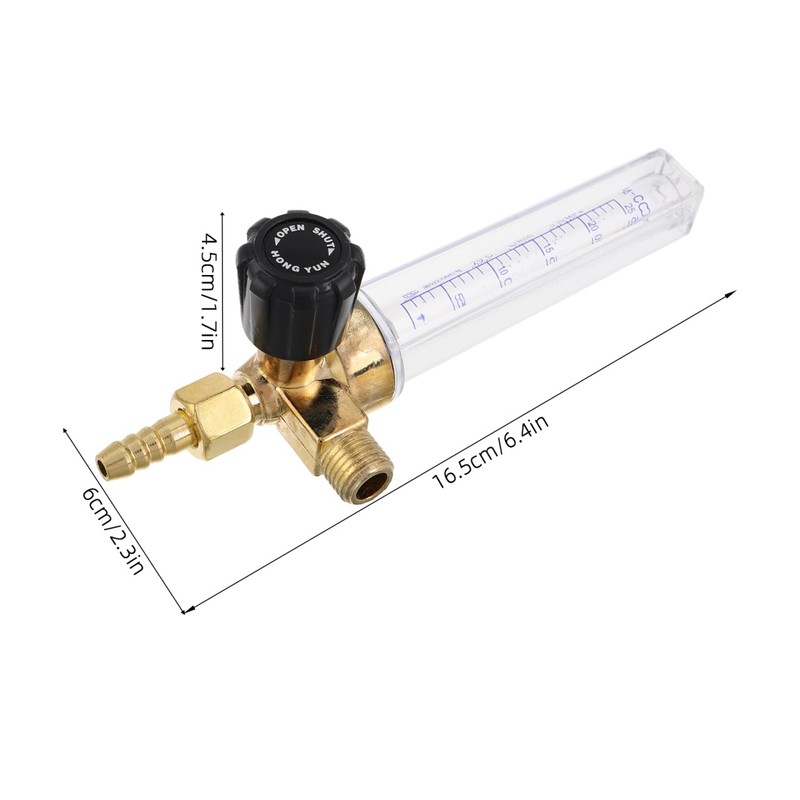 GLEAVI Flow Meter Adjustable Air Flow Meter Control Valve for