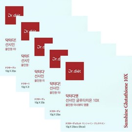 Dr. Diet Sunshine ultra-high purity liquid glutathione 10X 10g x 20 pieces x 5 boxes, 100 days supply / 닥터디엣 선샤인 초고순도 액상 글루타치온 10X 10g x 20개입 x 5박스 100일분