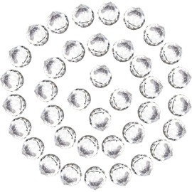 38Pcs Clear Crystal Ball Prism, BetterJonny 20mm Crystal Ball Prism Pendant Suncatcher Hanging Crystals Faceted Prisms Rainbow Ball Pendants for House Decor