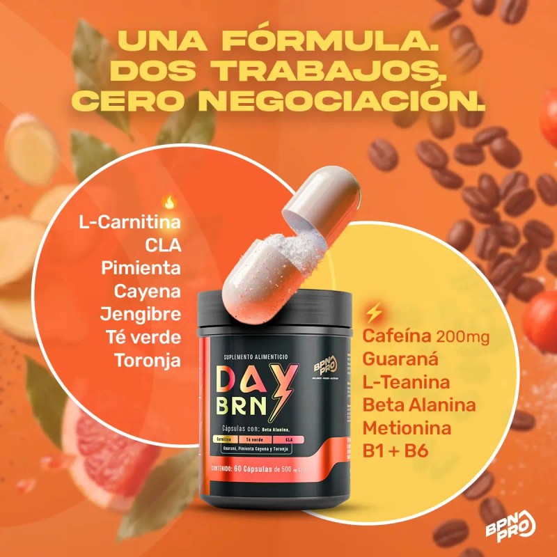 Termogenico Quemador Cafeina Carnitina Guarana Verde Magnesio Capsulas Suplemento Energia