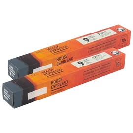 M&S House Espresso Coffee Pod Capsules, Dark Roast, Strength 9, 100% Arabica Beans, Aluminium, Compatible with Nespresso® - Set of 20 Capsules