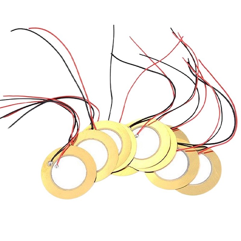LOYELEY 15pcs 27mm Piezo Disc Brass Buzzer for Piezo Element,