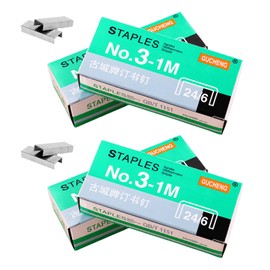FUSHUI ホチキス ホッチキス針 ハンディタイプ向け 1000本入x4個 ステープル 12mm×6mm 24/6規格 高強度合金鋼製 ステープラー用 事務用品 クリップ 文具 オフィス用品