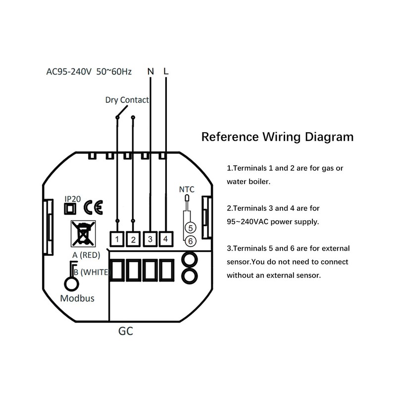 BecaSmart Series 8000 3A LCD Touch Screen Boiler Heating Intelligent