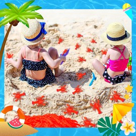 GCTWFYK Soft Rubber Lobster Models, 50 Pcs Fake Crawfish Decorations, Mini Red Lobster, Lobster Boil Party Decorations, Early Education Teaching Aids, Food Models, Pendants