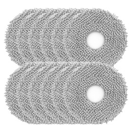 12Pcs Microfiber Mop Cloth Pad for Roborock Qrevo/Qrevo MaxV/Qrevo S/Qrevo Pro Robot Vacuum, Washable Mopping Cloth Accessories