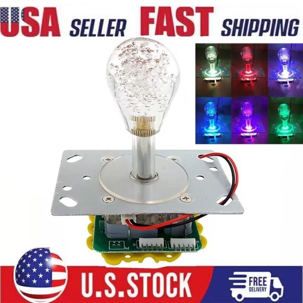 Unbranded Arcade LED Illuminated Joystick Colorful Switchable from 5PIN 4to8way